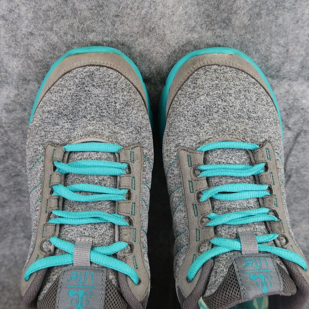 Abeo Shoes Womens 6.5 Athletic Trainers Comfort Walk Run Sport Stellar Grey Teal - Picture 7 of 12